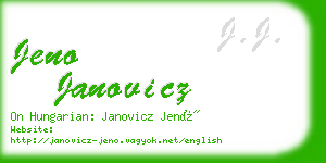 jeno janovicz business card